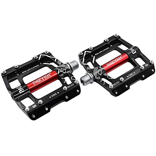 Mountain Bike Pedal : Bike Pedals MZ-S15, Cr-Mo Spindle 9 / 16" DU Sealed Bearings Alloy Bike Pedals for Performance Road and Fixed Gear Bicycle, Black