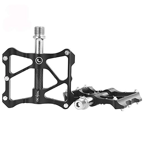 Mountain Bike Pedal : Bike Pedals, New Aluminum Alloy Mountain Road Bike Hybrid Pedals with 3 Ultral Sealed Bearings, Cr-Mo CNC Machined 9 / 16 inch