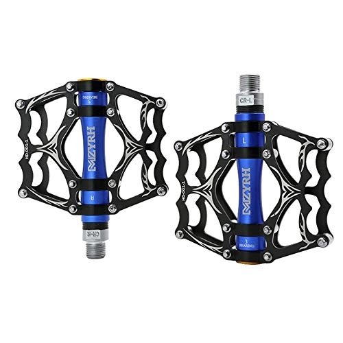 Mountain Bike Pedal : Bike Pedals Pedals For Mountain Bike Bicycle Pedals Flat Pedals Mtb Pedals Pedal Pedals Mountain Bike Pedals Metal Pedals Fooker Pedals Pedals For Road Bike ( Color : Black+blue , Size : Free size )