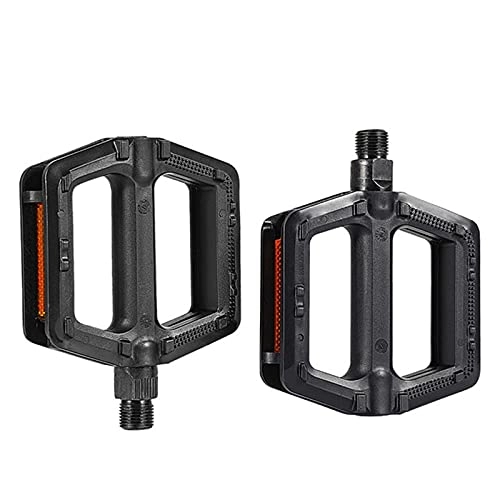Mountain Bike Pedal : Bike Pedals Portable Bike Bicycle Pedals Road Bike Pedals Cycling Mountain Bike Parts Easy to Install (Color : Black, Size : 9x11.8x2.3cm)