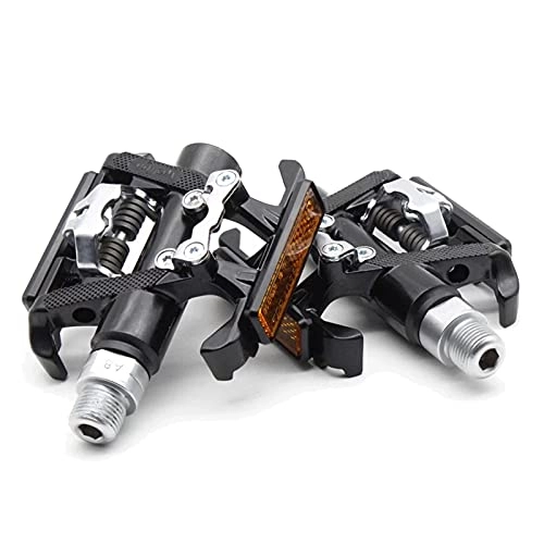 Mountain Bike Pedal : Bike Pedals Road Bike Pedal MTB Pedals Aluminum Alloy Cycling Pedals Sealed Bearing Bicycle Parts Easy to Install (Color : Black, Size : 8.1x7.5x2.9cm)