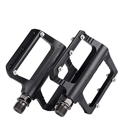 Mountain Bike Pedal : Bike Pedals, Road Cycling Bicycle Pedals Lightweight Fiber Mountain Bike Pedals Black Offering Durability and Stability (Color : Black, Size : 100x85x15mm)