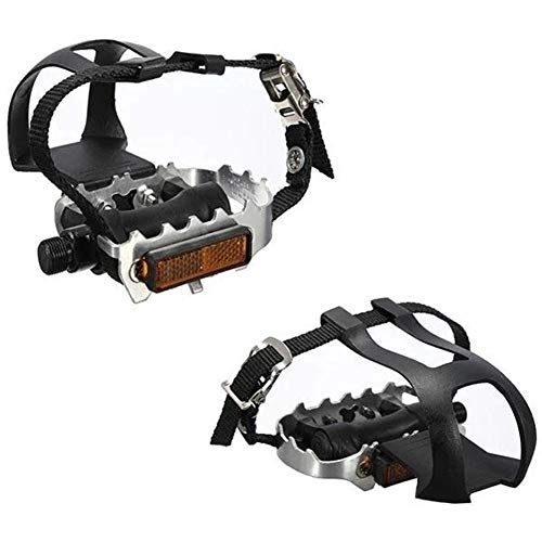 Mountain Bike Pedal : Bike Pedals Road Mountain Bike Bicycle Pedals Toe Clips Straps Cycling Fixie
