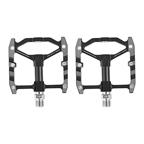 Mountain Bike Pedal : Bike Pedals Sealed Bearing Aluminum Alloy MTB Bicycle Pedals 11.5x10x2.1cm Easy to Install (Color : Black, Size : 11.5x10x2.1cm)