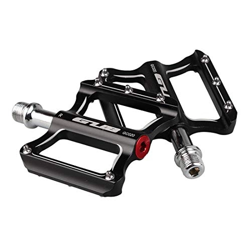 Mountain Bike Pedal : Bike Pedals Spindle Bearing High-Strength Non-Slip Large Flat Platform CNC Machined Aluminum Alloy Body for 9 / 16 MTB BMX Mountain Road Bike Hybrid Pedals