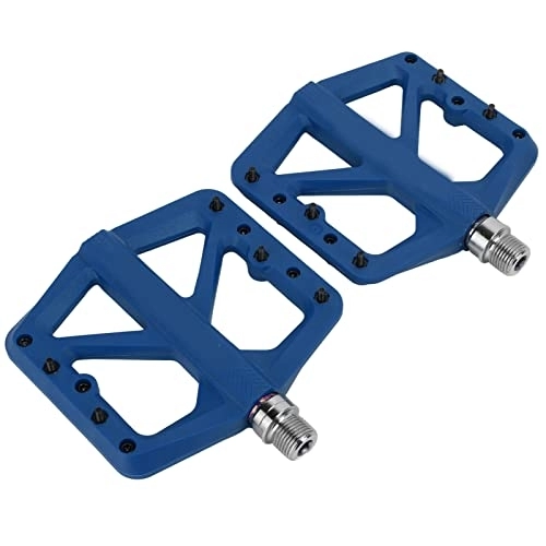 Mountain Bike Pedal : Bike Pedals, Sufficient Width Wear Resistant Mountain Bike Pedals Anti Slip Studs for Mountain Bikes(blue)