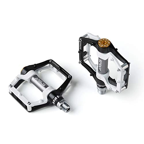 Mountain Bike Pedal : Bike Pedals Ultralight MTB BMX Sealed Bearing Bicycle Pedals 9 / 16" Aluminum Alloy Road Mountain Bike Cycling Pedals (Color : Black)