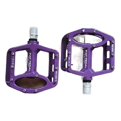 Mountain Bike Pedal : Bike Pedals Ultralight Non-slip Magnesium Alloy Road Bike Pedals Mountain Bicycle Pedal Bike Parts Accessories Pedals (Color : Purple)