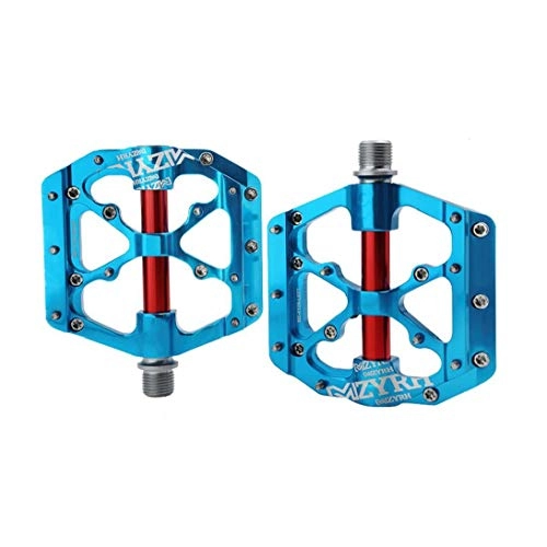 Mountain Bike Pedal : Bike Pedals Universal Mountain Bicycle Pedals Platform Cycling Ultra Sealed Bearing Aluminum Alloy Flat Pedals Red Blue 1PC Convenient Supply