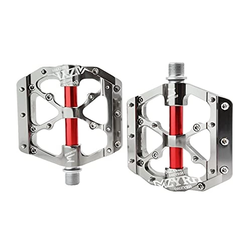 Mountain Bike Pedal : Bike Pedals Universal Sealed 3 Bearing Bicycle Flat Pedals Ultralight Aluminum Pedals For Road Cycling Mtb Pedals (Color : KH1281T)