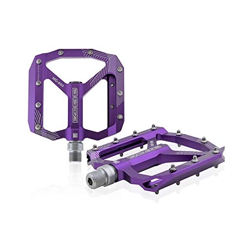 Mountain Bike Pedal : Bike Pedals Utral Sealed Bike Pedals CNC Aluminum Body For MTB Road Bicycle Bearing Pedal Mountain Bike Pedals (Color : Purple)