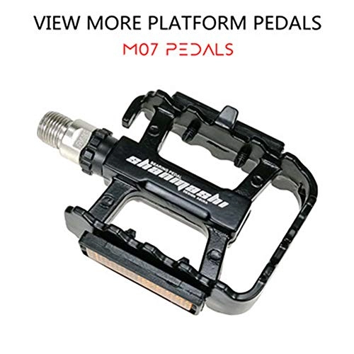 Mountain Bike Pedal : BIKERISK Bike Pedals, Mountain Bicycles Pedals Flat Aluminum Alloy Platform Sealed Bearing Axle 9 / 16 Inch