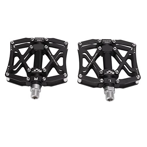 Mountain Bike Pedal : bizofft Mountain Bike Pedals, Fluent Bearings Aluminum Bicycle Pedals for 9 / 16inch Spindle