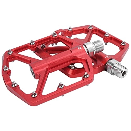 Mountain Bike Pedal : bizofft Mountain Bike Pedals, Micro‑groove Design Bicycle Platform Flat Pedals Practical Lightweight for Outdoor(red)