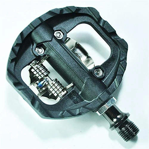 Mountain Bike Pedal : Black nylon DU+bearing MTB Mountain XC Clipless Bike SPD bicycle cycling Pedals Inc Cleats pedal bicycle parts (Color : B018 black)