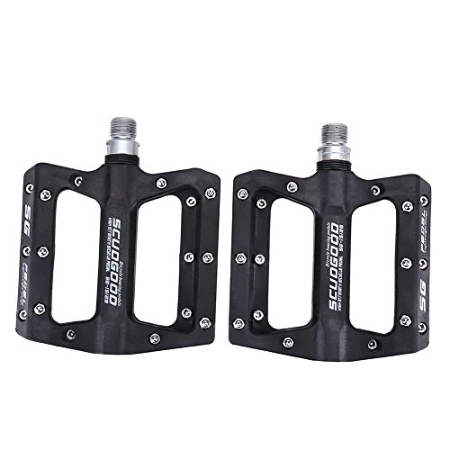 Mountain Bike Pedal : BLLBOO Bike Pedals - Nylon Pedals Mountain Bike Moutain Road Bicycle Nylon Light Pedals Replacement Accessory 1 Pair(Black)