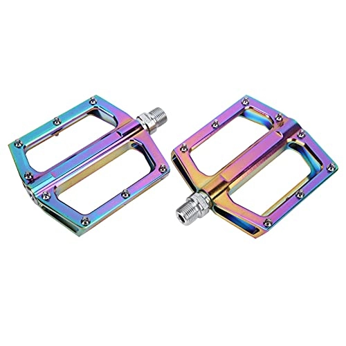 Mountain Bike Pedal : Bnineteenteam Bicycle Pedals, 2 Pcs Colorful Mountain Bike Pedals Non‑Slip Sealed Bearing Lightweight Bicycle Platform Flat Pedals