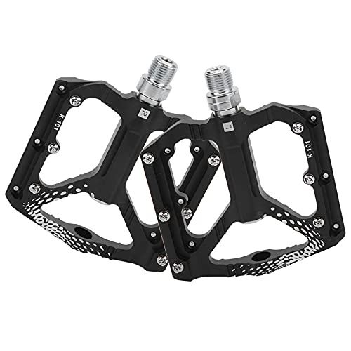 Mountain Bike Pedal : BOLORAMO Aluminum Alloy Bicycle Pedal, Large Pedal Area Wear‑resisting Bicycle Pedal More Lubricant Good Bearing Performance with Fine Workship for Mountain Road Bike