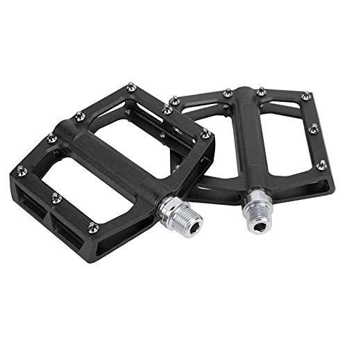 Mountain Bike Pedal : BOLORAMO Bike Pedals, Road Pedals 2pcs Mountain Bike Pedals Non‑Slip Sealed Bearing CNC Aluminum Alloy Body Pedals with Cleat Compatible for Recreational Vehicles Etc(black)