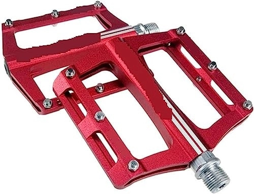 Mountain Bike Pedal : Bottom brackets, Bicycle Pedals, Mountain Bike 8 Colors Platform Alloy Road Ultralight MTB Bicycle Pedal Bike Accessories (Color : Rood)