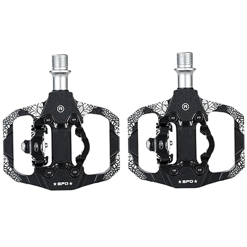 Mountain Bike Pedal : BRIGHTFUFU 1 Pair Bicycle Pedal Bike Pedal Metal Cycling Platform Pedal Bike Platform Pedals Mtb Cycling Pedal Clipless Pedals Race Face Pedals Mountain Bike Aluminum Alloy Lock Pedal Child