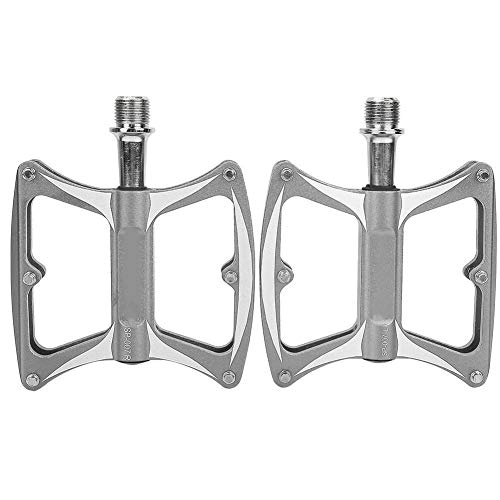 Mountain Bike Pedal : Broco 1 Pair Mountain Road Bike Pedals Aluminum Alloy Bicycle Cycling Replacement Parts (Titanium)