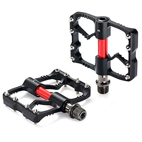 Mountain Bike Pedal : BTTKW 3 Bearing Pedals Mountain Bike Pedal with 3 Seal Bearing 9 / 16 MTB Light Weight Pedals for Bicycle Mountain Bike Bearing Pedal Bicycle Pedal(Color:black)