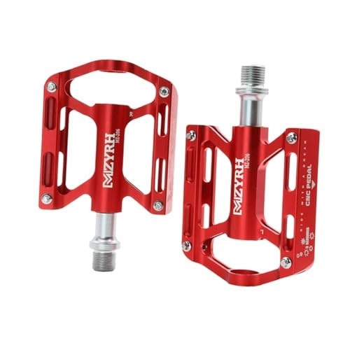 Mountain Bike Pedal : BUGUUYO 1 Pair Platform Pedal Para Changing Cycling Pedal Bike Pedals with Straps Bicycle Accesories Bicycle Pedals Bike Shoes Mountain Bike Clips Three Bearings Red Travel Double Platform