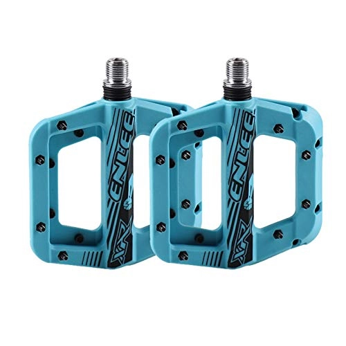 Mountain Bike Pedal : bulrusely Mountain Bike Pedals, Aluminum Antiskid Durable Mountain Bike Pedals, 9 / 16 Inch Nylon Fiber Nonslip Pedals, With Sealed Anti-Slip For Universal BMX