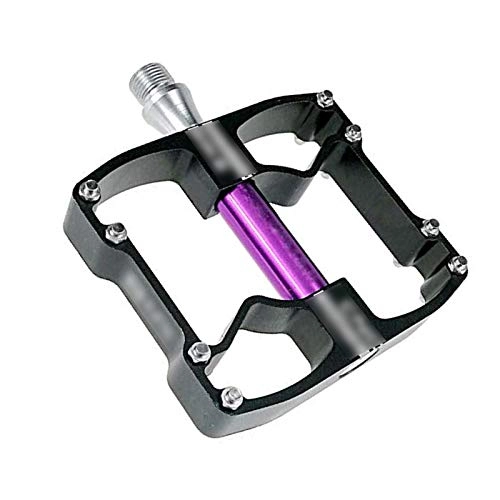 Mountain Bike Pedal : BUMSIEMO Road Bike Pedals Bicycle Mountain With Anti Slip Sealed Bearings Inch Aluminum Purple