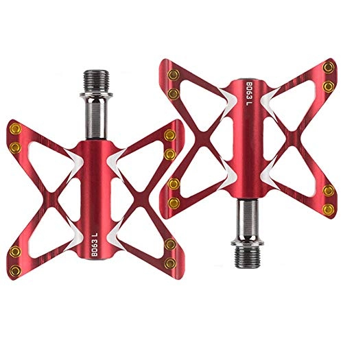 Mountain Bike Pedal : Butterfly-Style Palin Bicycle Pedals Ultra-Light Aluminum Alloy Pedals Mountain Bike Riding Equipment Spare Parts Palin Pedal (red)