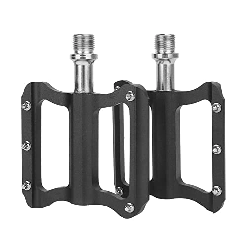 Mountain Bike Pedal : BUYYUB Flat Bike Black Pedals, Sealed Bearings, Mountain Bike Wide Platform, Quick Release Pedals, Cycling Parts