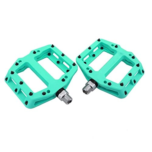 Mountain Bike Pedal : BUYYUB Mountain Bike Pedals, 9 / 16 Inch 3 Sealed Bearing, Lightweight Non-Slip Nylon Fiber Bike Platform Pedals for Road (Color : MZ926 turquoise)