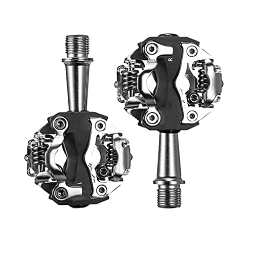 Mountain Bike Pedal : BUYYUB Mountain Bike Self-locking Pedals, Riding Clipless Pedals, Aluminum Pedals, 9 / 16" Crank Compatible Anti-slip Pegs