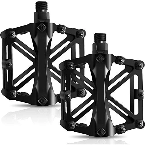 Mountain Bike Pedal : Bwardyth Pack of 2 Bicycle Pedals, Mountain Bike Bicycle Pedals, Aluminium, Non-slip, Durable, Sealed Bearing Axle for Road Bike, BMX