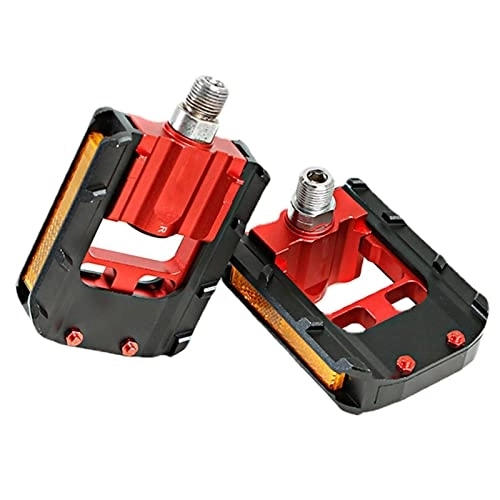 Mountain Bike Pedal : Camphor Bicycle Pedals - Reflector Design Mountain Bike Pedals, Bike Platform Pedals Non-Slip Lightweight Durable Fits Most Adult Bikes