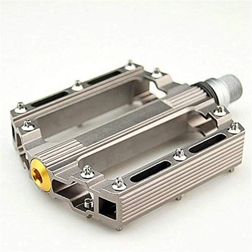 Mountain Bike Pedal : Candicely Bicycle Pedal Bearing Aluminum Alloy Bicycle Bike Pedals Light Weight For Fixed Gear Bike Mountain Bicycle BMX (Size:91 * 80 * 18mm; Color:Titanium Gray)