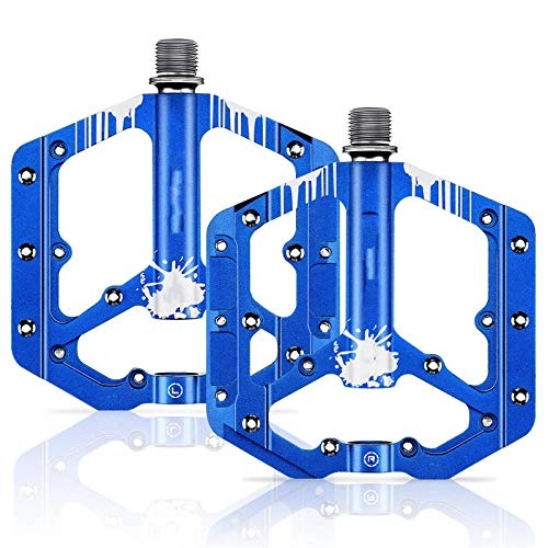 Mountain Bike Pedal : Candicely Bicycle Pedal Bike Pedals 9 / 16inch Ultralight Aluminum Alloy Non-slip Bike Platform For Road Mountain BMX MTB Bike For Fixed Gear Bike Mountain Bicycle BMX