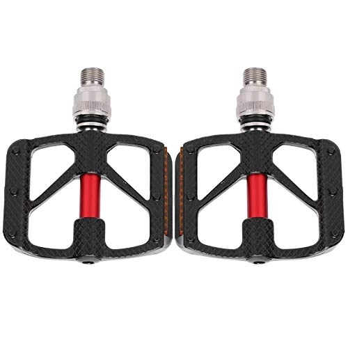 Mountain Bike Pedal : Carbon Fiber Bike Pedals, Mountain Bicycle Pedal with Wrench, Road Bike Pedals for Bicycle Foot Rest
