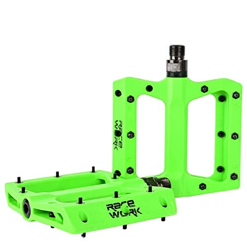 Mountain Bike Pedal : Catazer Mountain Bike Pedals MTB Pedals BMX Pedals Nylon Fiber Non-Slip Bicycle Pedals Clycling Pedals (Green)