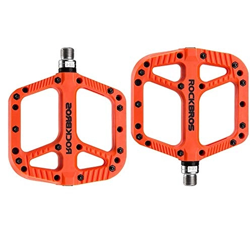 Mountain Bike Pedal : CBDJNT Bicycle Pedal Palin Mountain Bike Nylon Ankle Bearing Riding Pedals / Increase Widened Pedal / Non-slip / Thick Bicycle Accessories