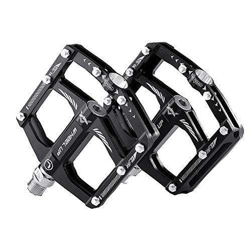Mountain Bike Pedal : CBPE Bike Pedals, New Aluminum Alloy Anti Slip Durable Mountain Bike Flat Pedals, Ultralight MTB BMX Bicycle Cycling Road Bike Hybrid Pedals for 9 / 16 Inch