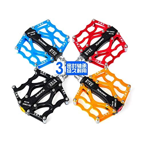 Mountain Bike Pedal : cewin Aluminum Alloy Pedal Mountain Bike Pedal Light Aluminum Alloy Pedal Bearing Pedal / Pedal Spot @Red_ Average Code