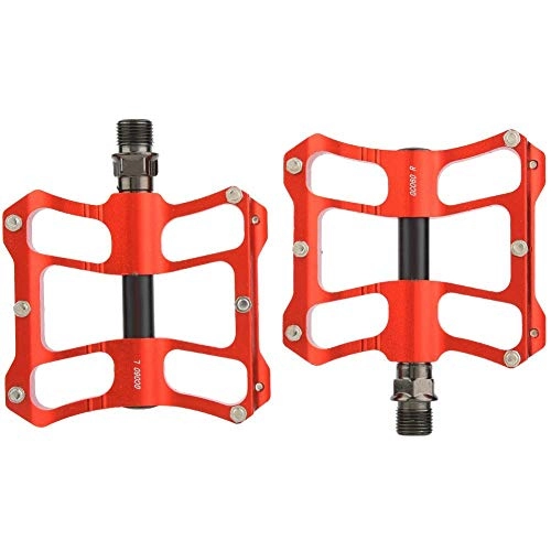 Mountain Bike Pedal : Chacerls Bicycle Pedals, Bike Accessory One Pair Aluminium Alloy Mountain Road Bike Lightweight Pedals Bicycle Replacement(Red)