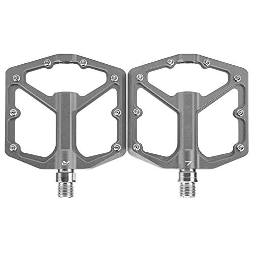 Mountain Bike Pedal : Chanme Bicycle Flat Pedals, Hollow Design Bicycle Platform Flat Pedals for Outdoor for Road Bikes for Mountain Bikes(Titanium)