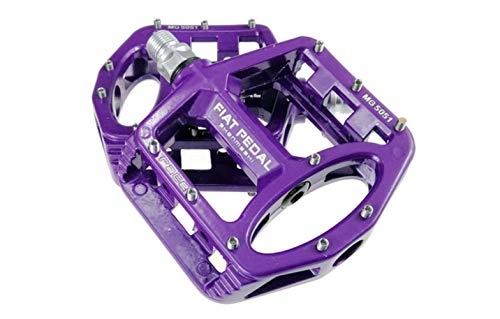 Mountain Bike Pedal : CHE Ultralight Bicycle Pedals Magnesium Alloy Mountain Bike Flat Pedals Non-slip MTB Road Bike Platform Bicycle, Purple