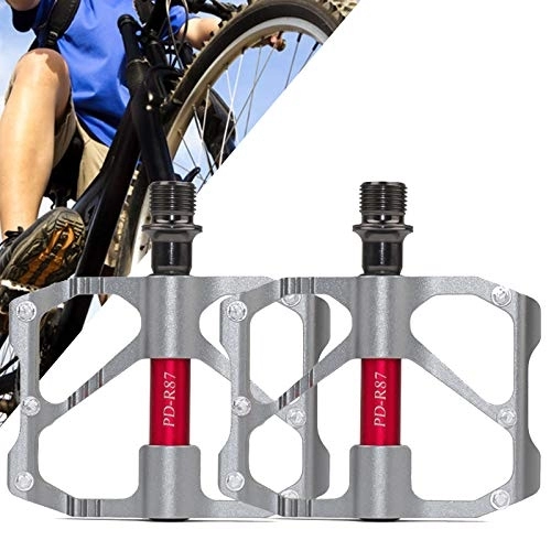 Mountain Bike Pedal : CHEIRS Pedal, Universal Ultralight Aluminum Alloy Anti-Slip Bicycle Pedals for Bicycle MTB Road Mountain Bike Pedals Bike Accessories, Grey