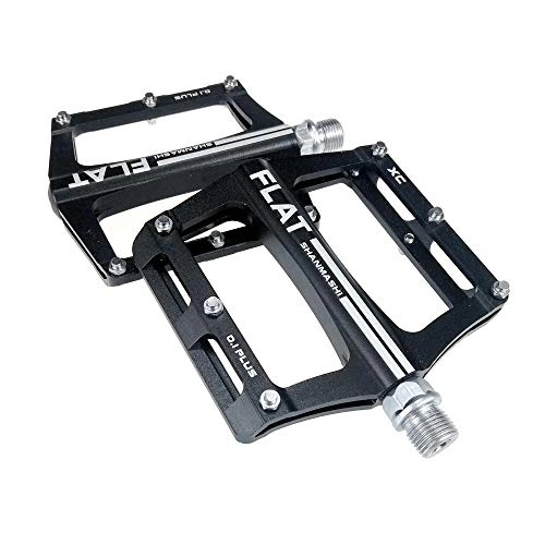 Mountain Bike Pedal : ChengBeautiful Bicycle Pedal 1 Pair Aluminum Alloy Antiskid Durable Mountain Bike Pedals Surface For Road BMX MTB Bike Black SMS-0.1PLUS