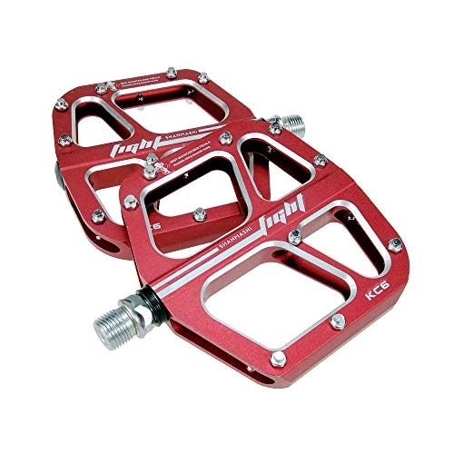 Mountain Bike Pedal : ChengBeautiful Bicycle pedal Mountain Bike Pedals 1 Pair Aluminum Alloy Antiskid Durable Bike Pedals Surface For Road BMX MTB Bike 6 Colors (Color : Red)
