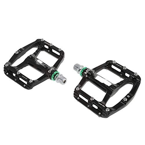 Mountain Bike Pedal : CHENGTAO Bicycle Pedals Road Mountain Bike Pedals Ultralight MTB Bicycle Magnesium CNC Alloy Bike Pedals Cycling Foot Rest (Color : Black)